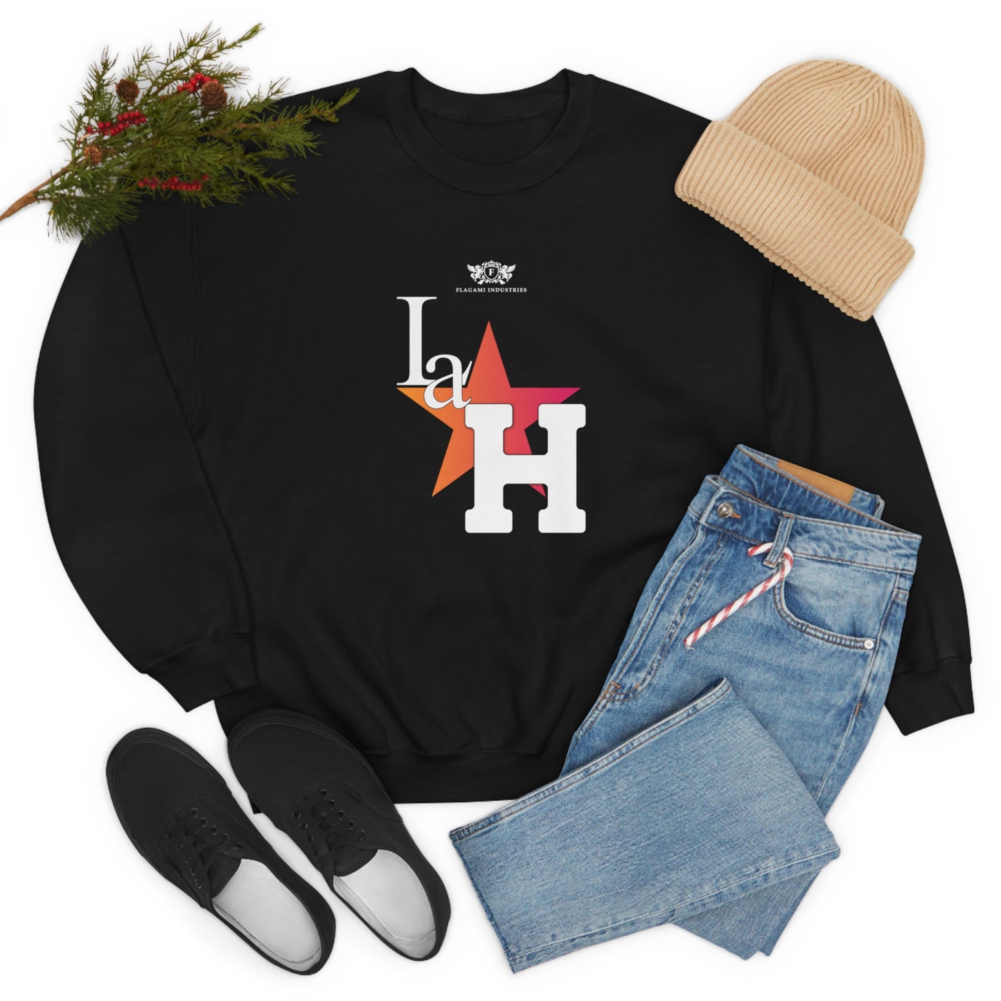 The "La H" Unisex Heavy Blend Crewneck Sweatshirt