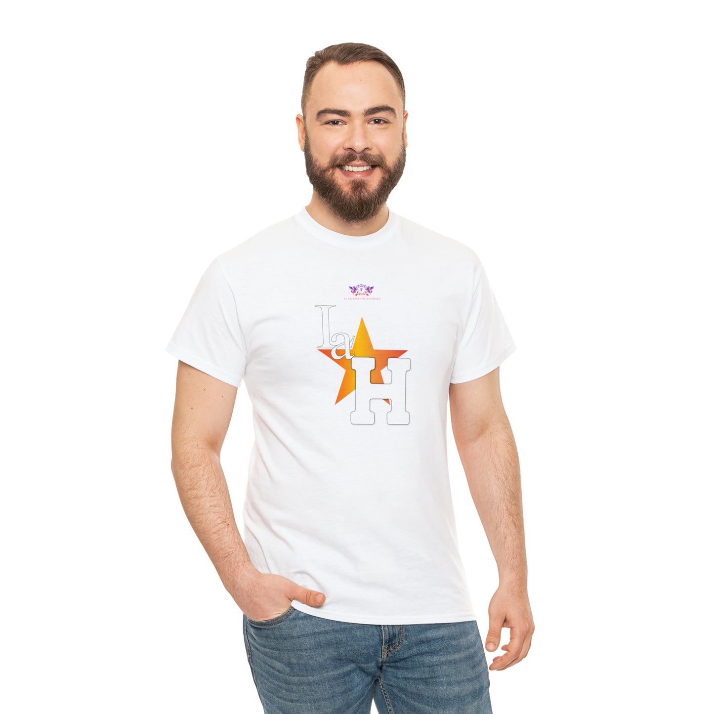 Original "La H" Light Orange Logo T Shirt