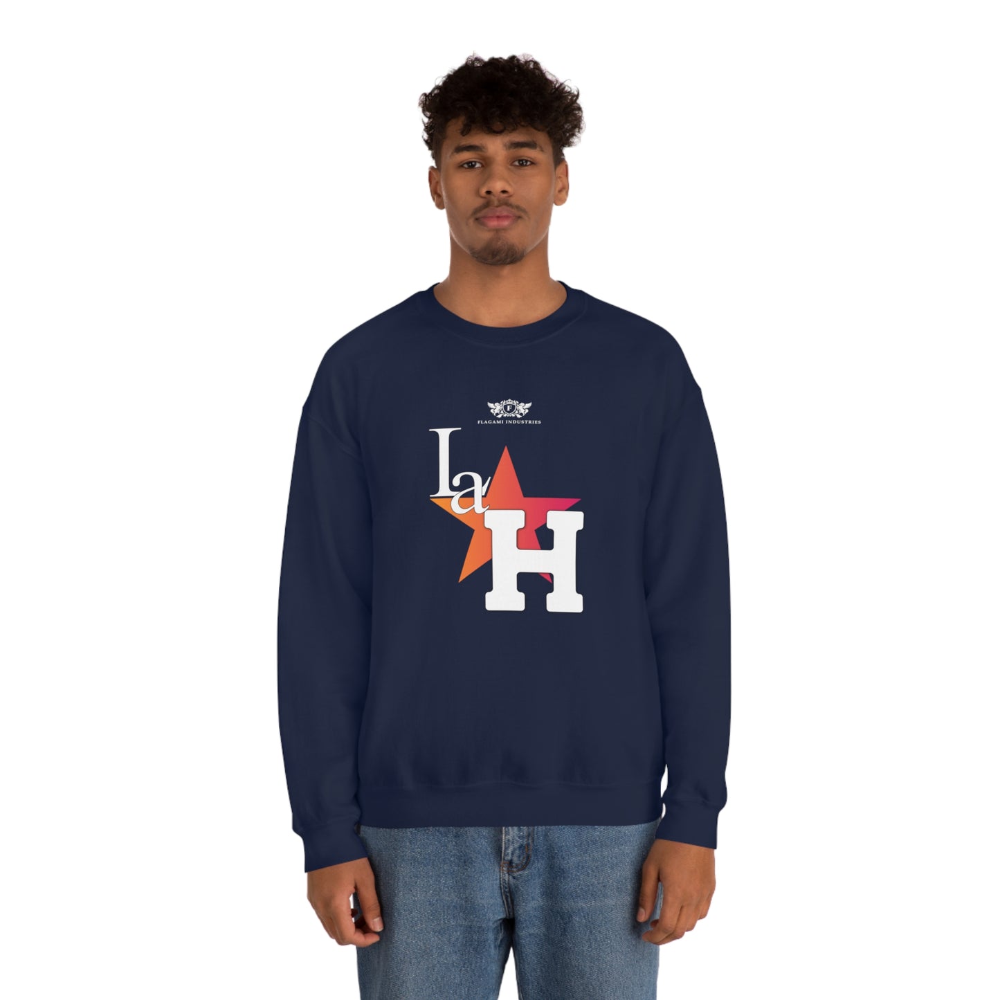 The "La H" Unisex Heavy Blend Crewneck Sweatshirt