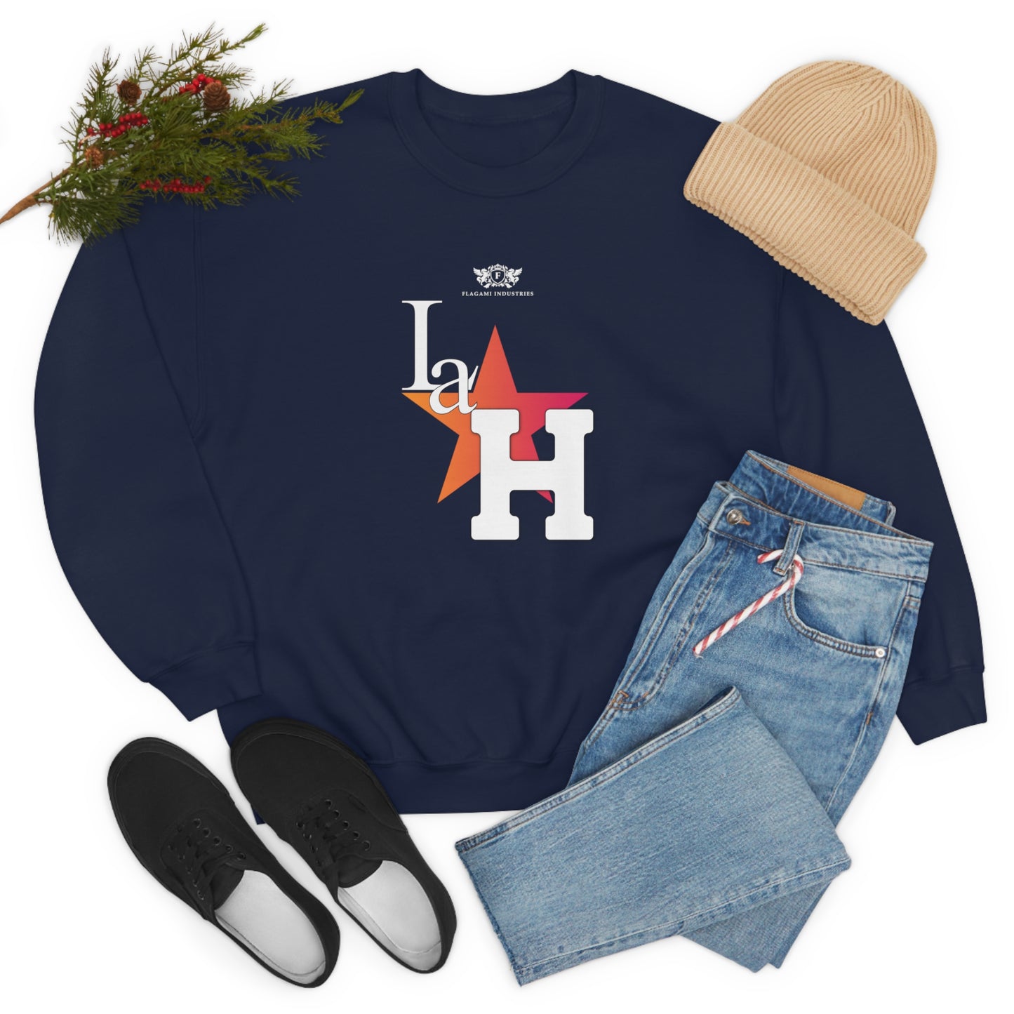 The "La H" Unisex Heavy Blend Crewneck Sweatshirt