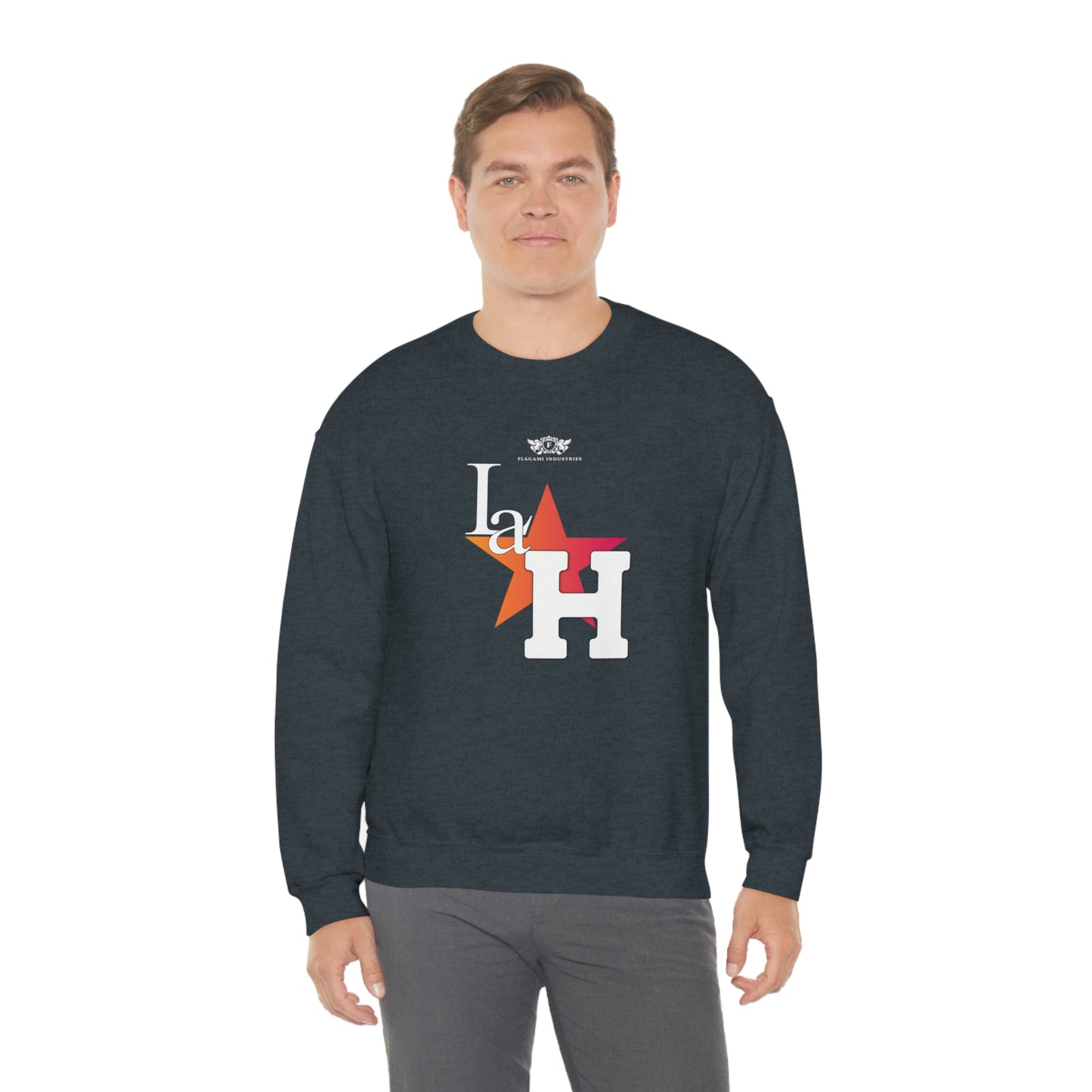 The "La H" Unisex Heavy Blend Crewneck Sweatshirt