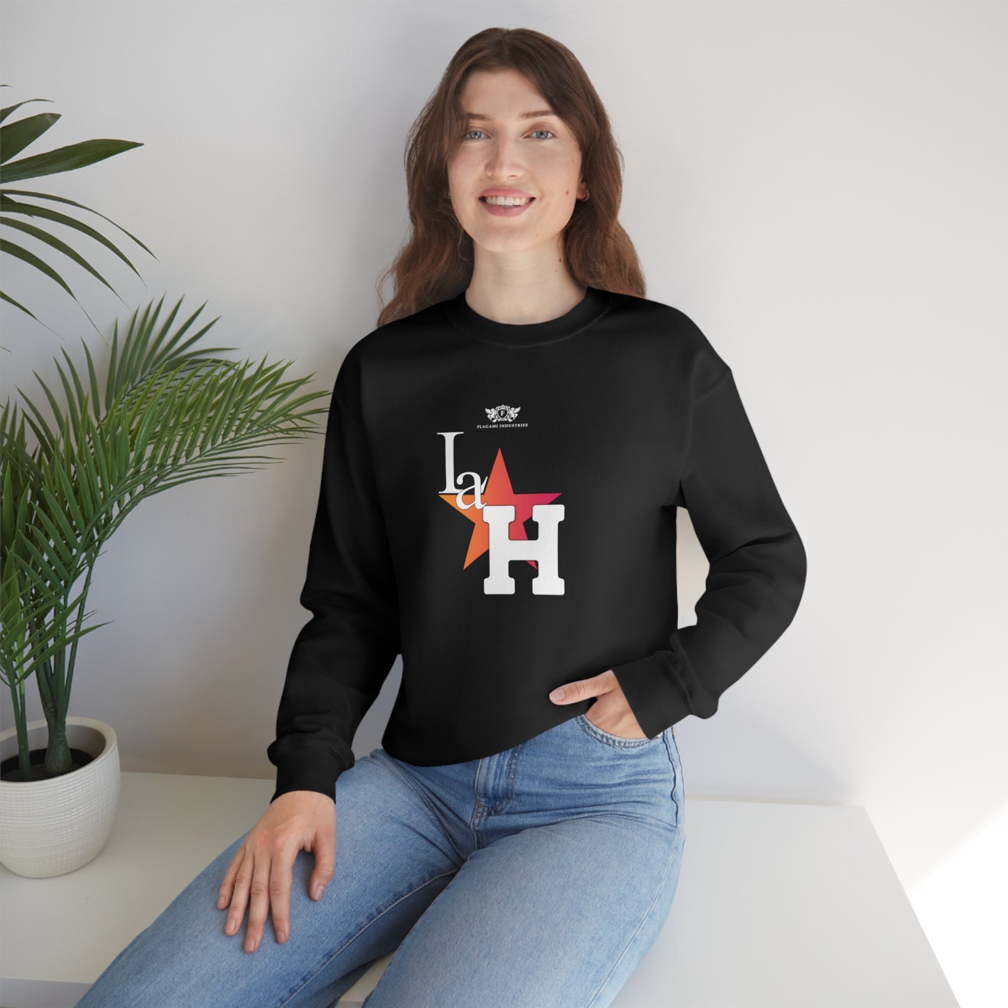 The "La H" Unisex Heavy Blend Crewneck Sweatshirt