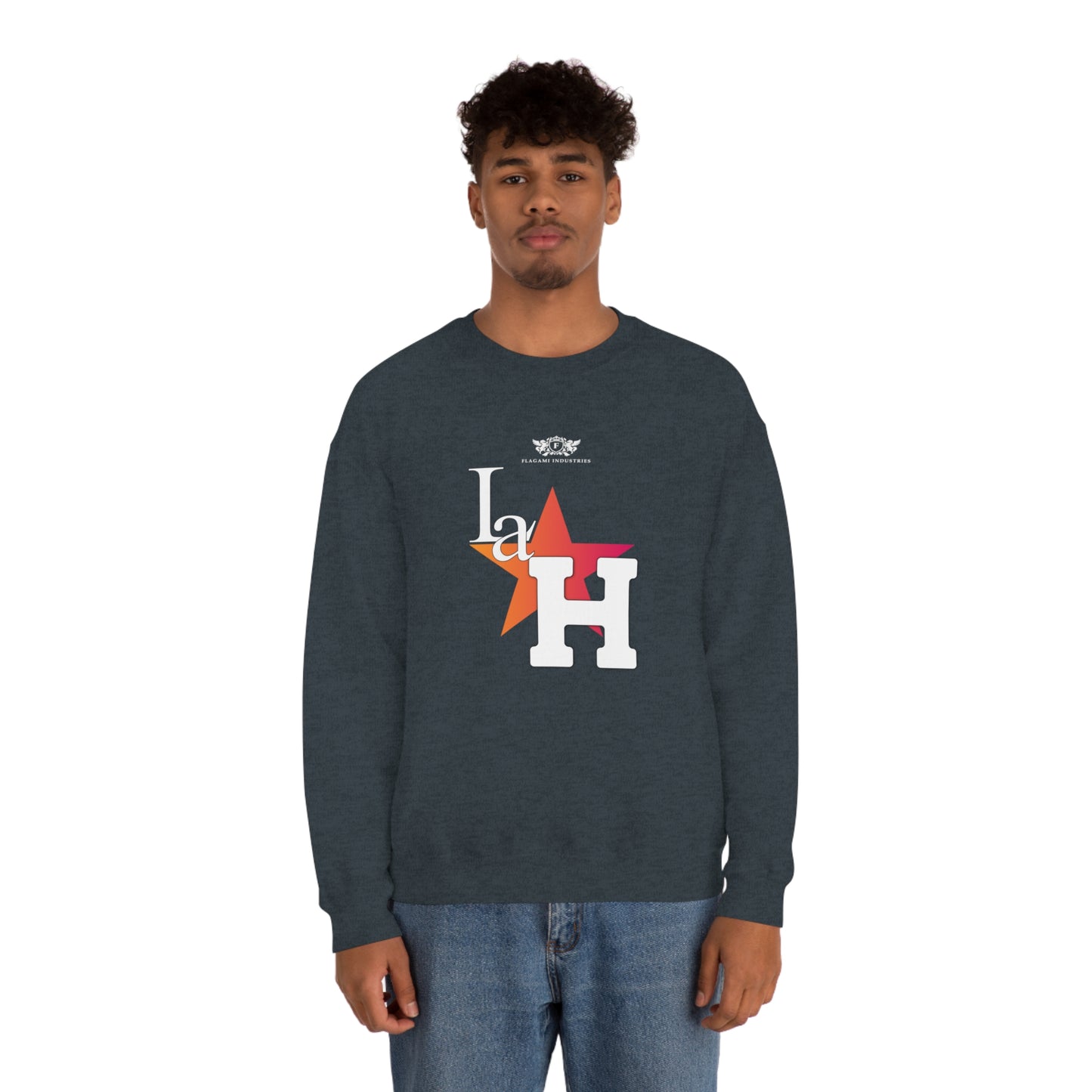 The "La H" Unisex Heavy Blend Crewneck Sweatshirt