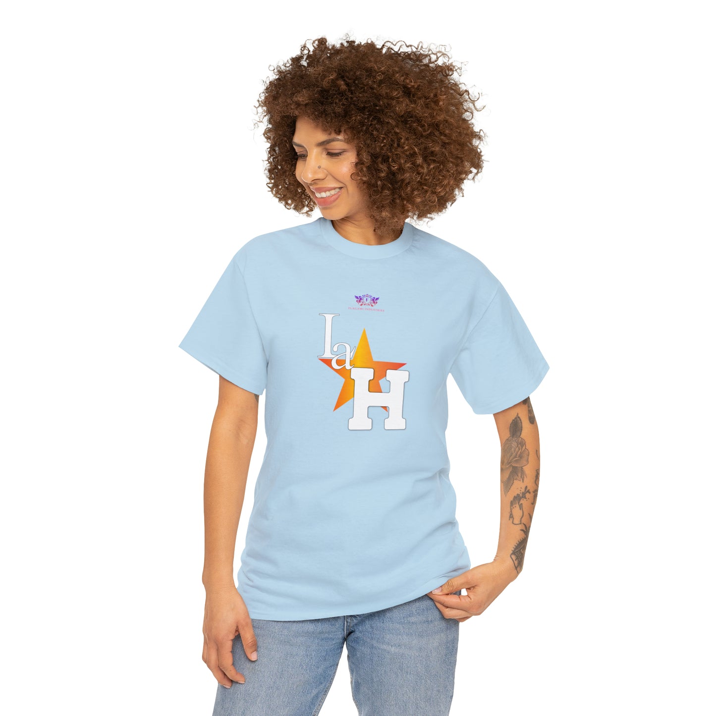 Original "La H" Light Orange Logo T Shirt