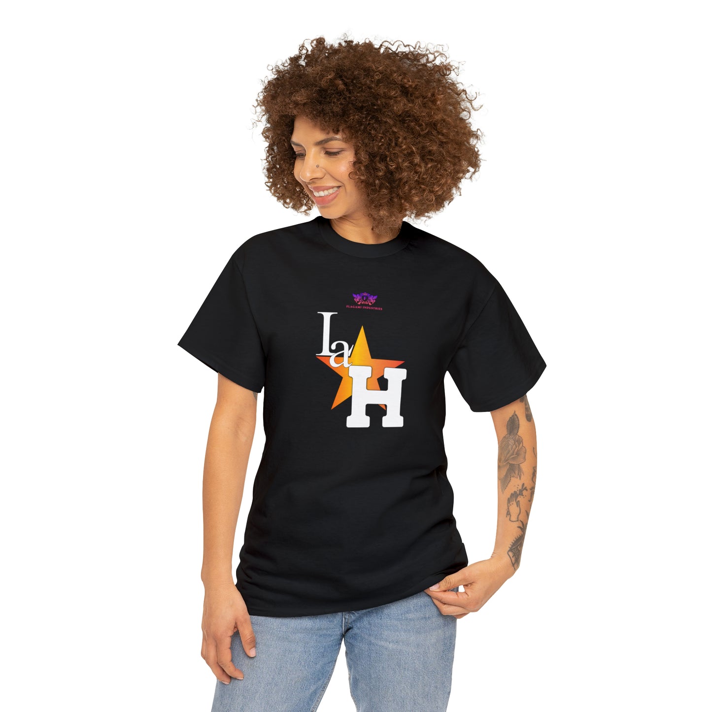 Original "La H" Light Orange Logo T Shirt