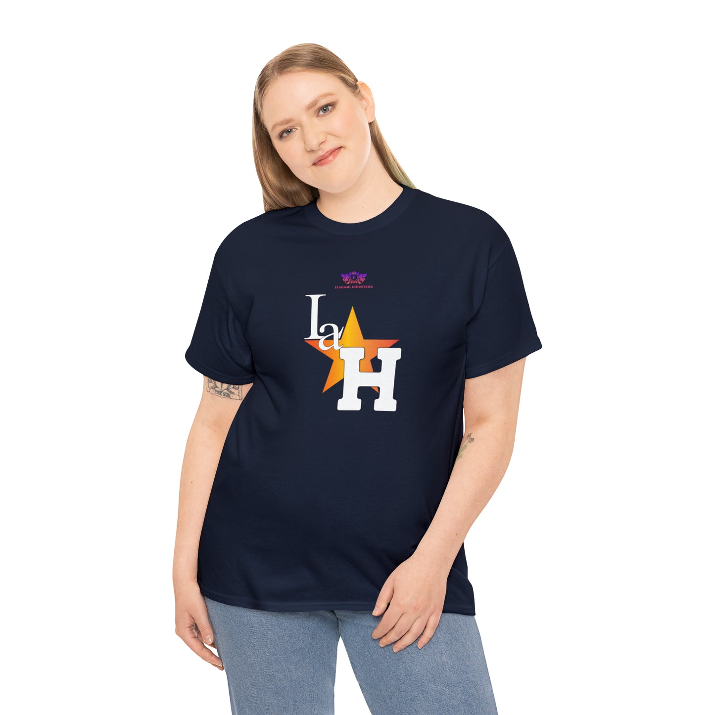 Original "La H" Light Orange Logo T Shirt