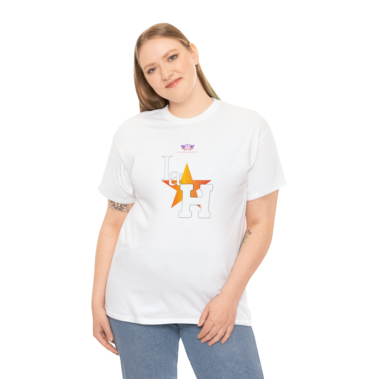Original "La H" Light Orange Logo T Shirt