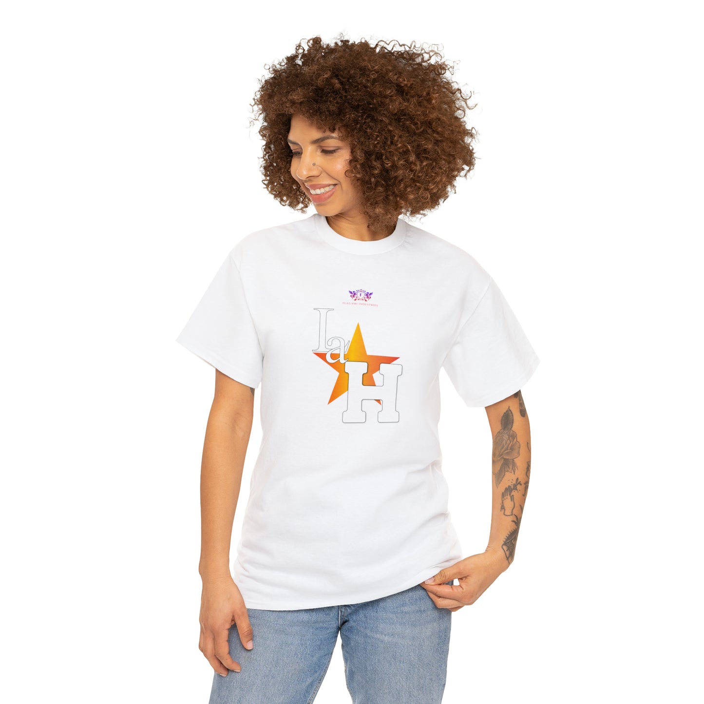 Original "La H" Light Orange Logo T Shirt