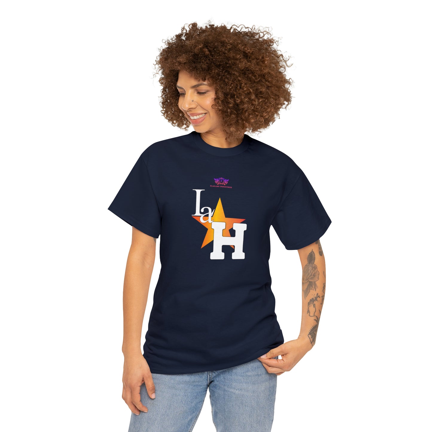 Original "La H" Light Orange Logo T Shirt