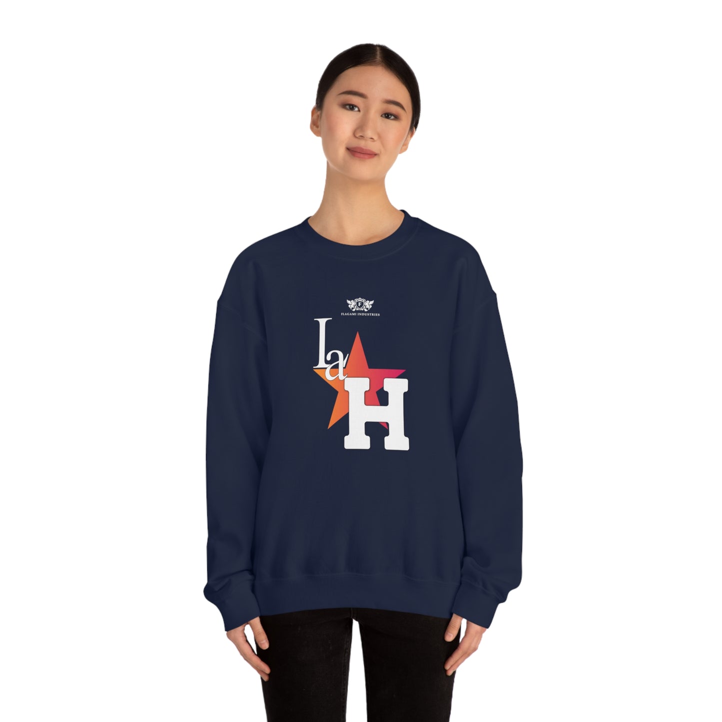 The "La H" Unisex Heavy Blend Crewneck Sweatshirt
