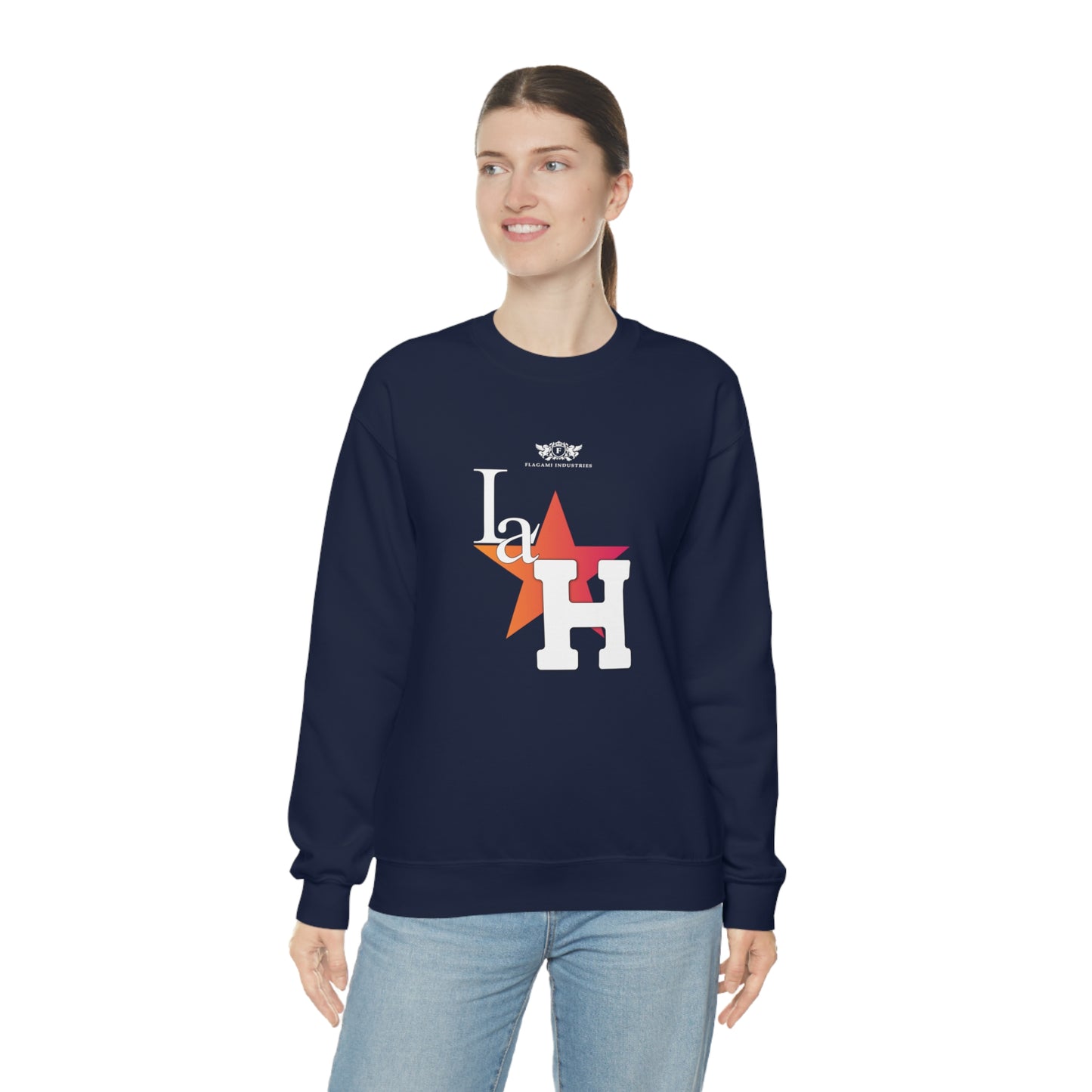 The "La H" Unisex Heavy Blend Crewneck Sweatshirt