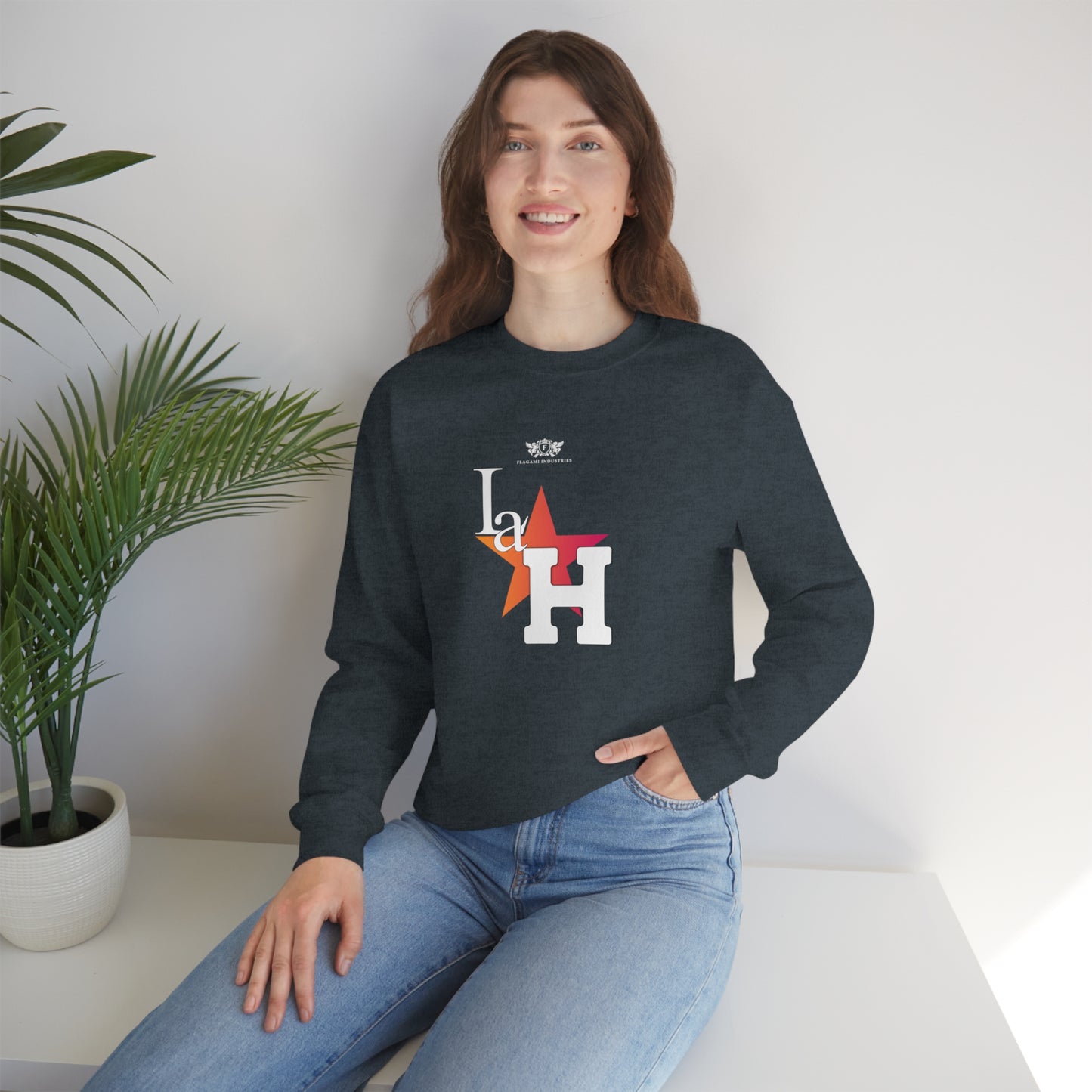 The "La H" Unisex Heavy Blend Crewneck Sweatshirt