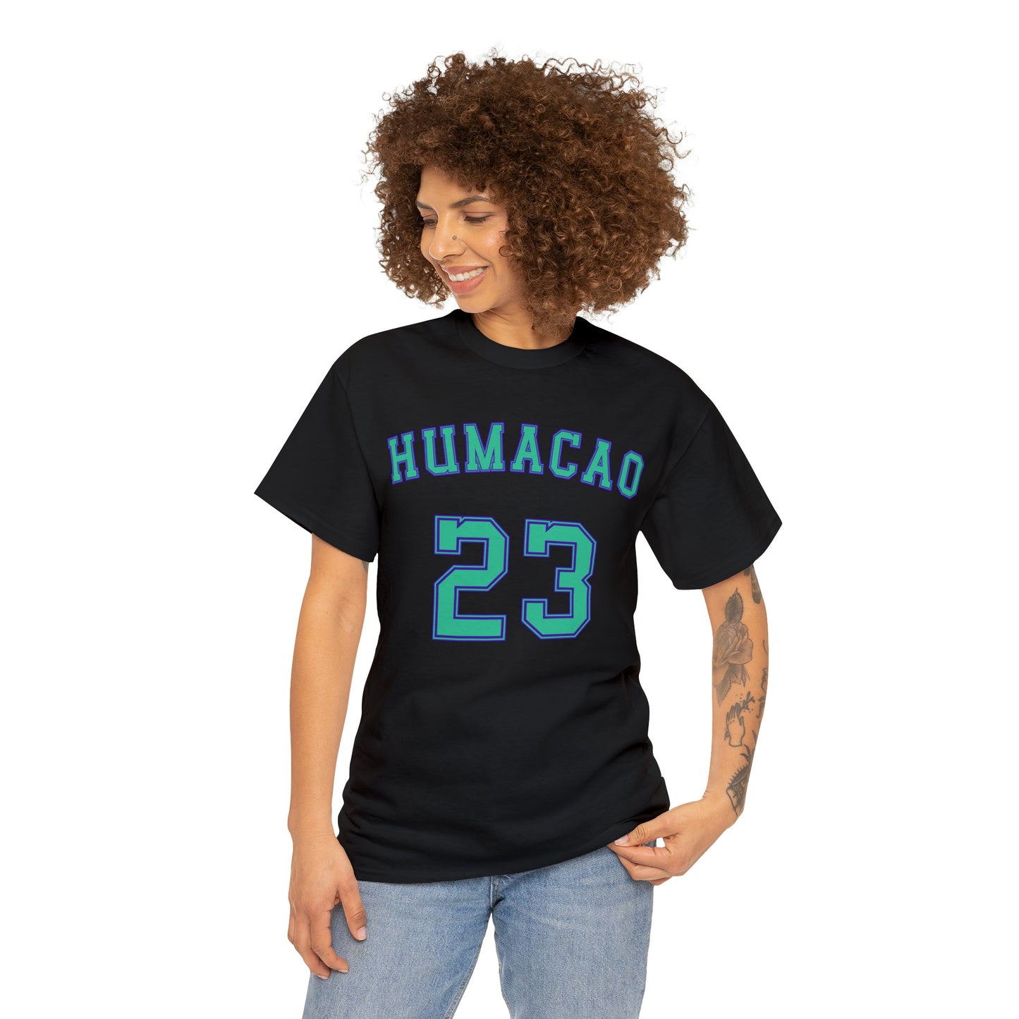 Teal Text Humacao Monarcas Jersey Shirt