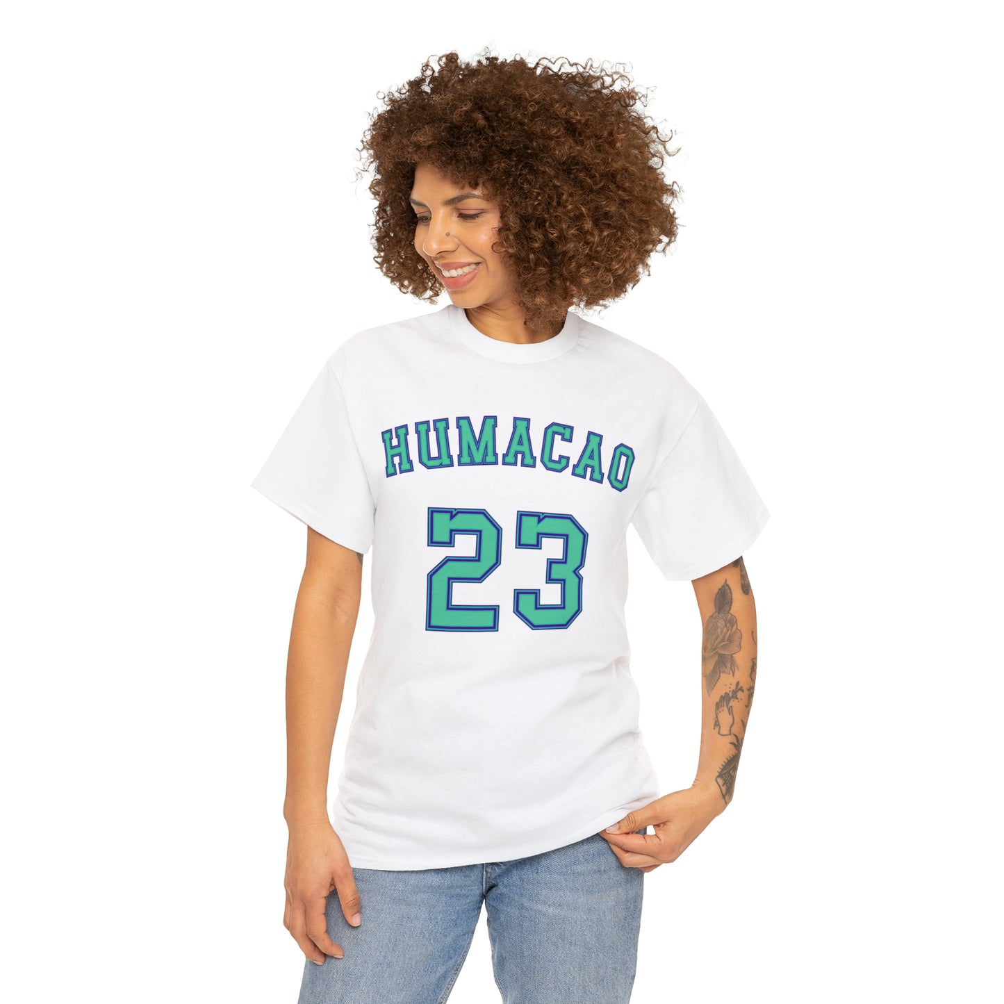 Teal Text Humacao Monarcas Jersey Shirt