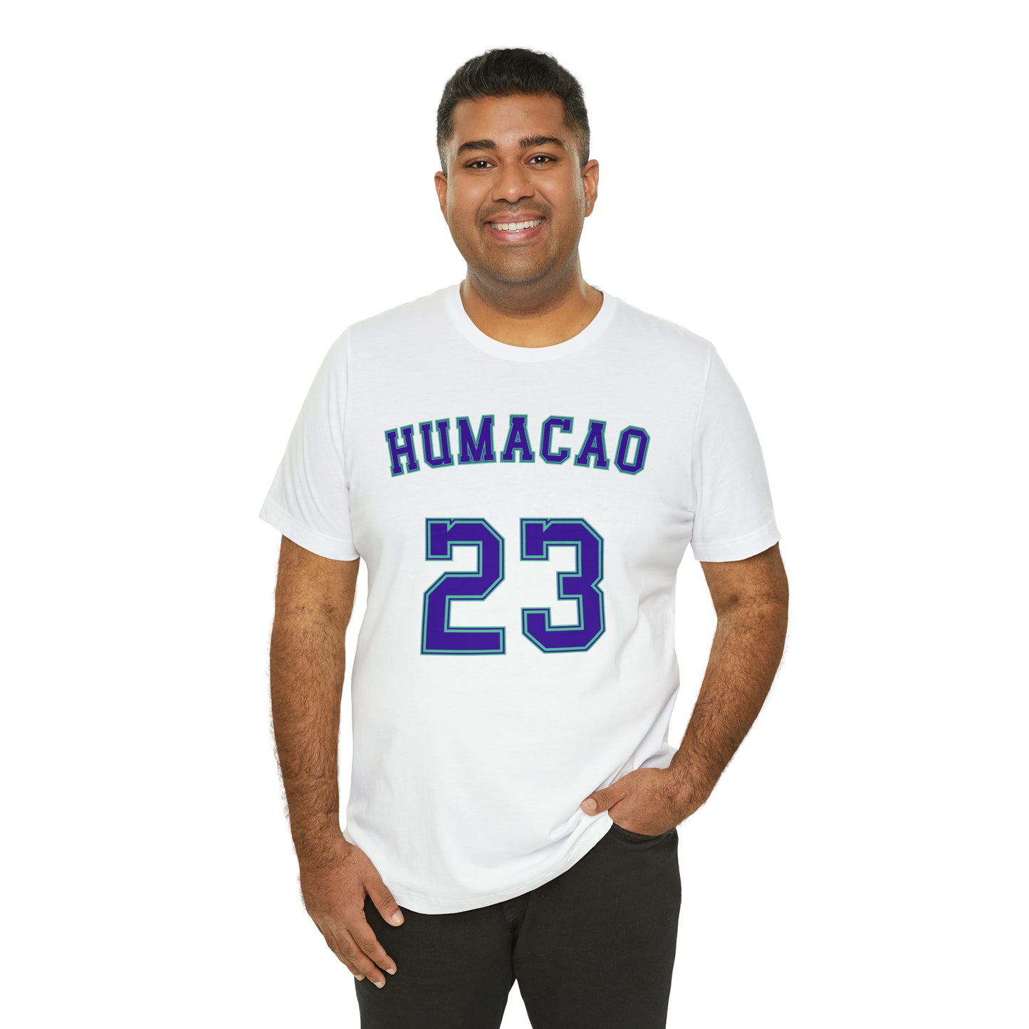 Purple Text Humacao Monarcas Jersey Shirt