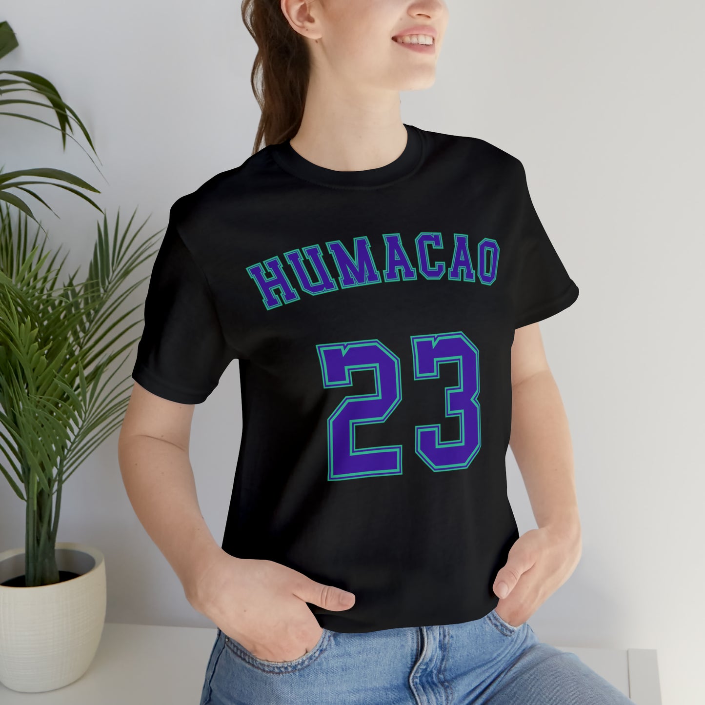 Purple Text Humacao Monarcas Jersey Shirt