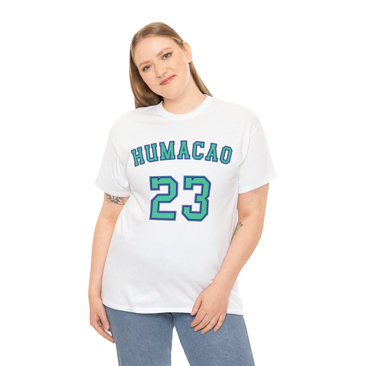 Teal Text Humacao Monarcas Jersey Shirt