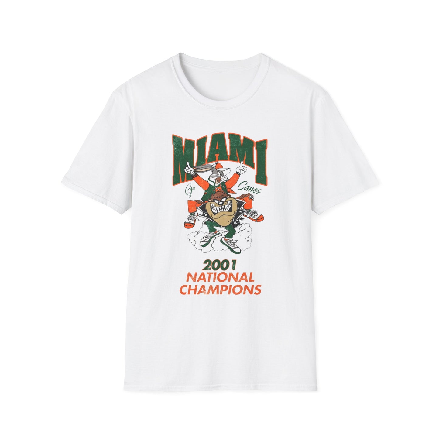 Miami 2001 National Champions T-Shirt — Retro Hurricanes Football Tee